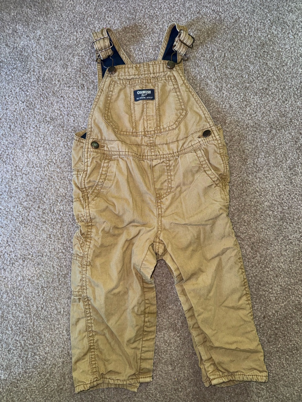 OshKosh B'gosh Khaki/Tan Kids Overalls